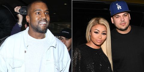 Kanye West, Rob Kardashian and Blac Chyna