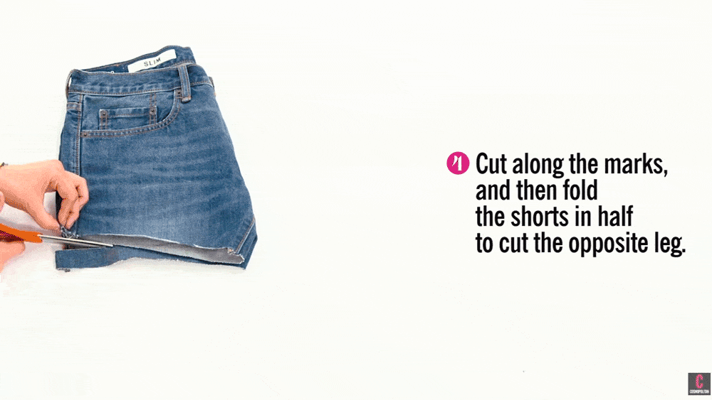 cut up short jeans