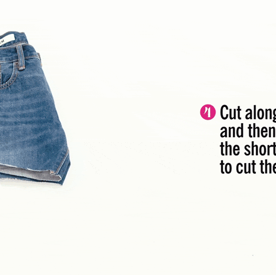 how to cut jeans into shorts