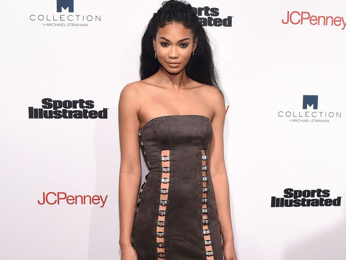 Chanel Iman shows off endless limbs in strapless jumpsuit at Nordstrom  opening