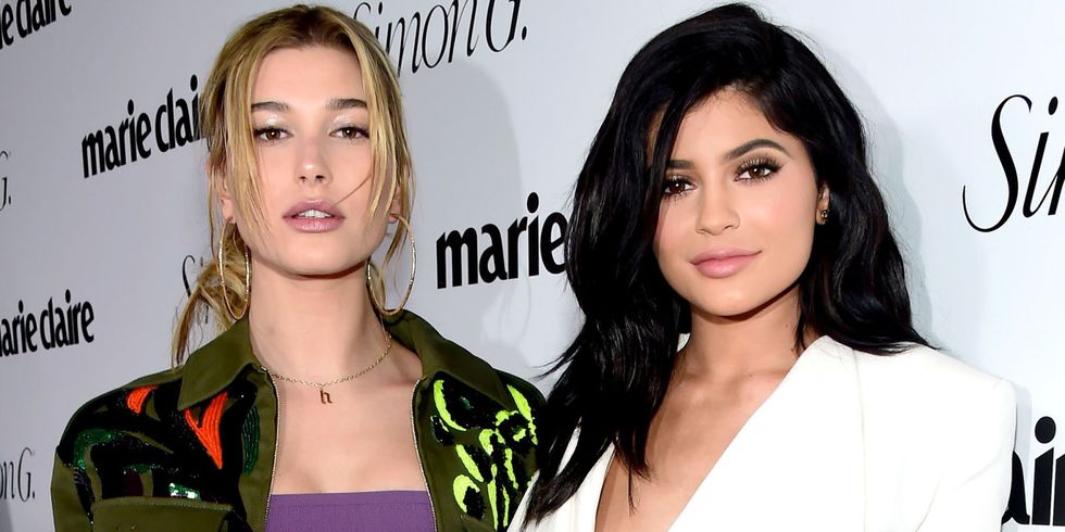 Kylie Jenner and Hailey Baldwin at Marie Claire Fresh Faces Party