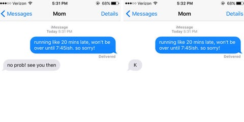 quiz which text is the mom text