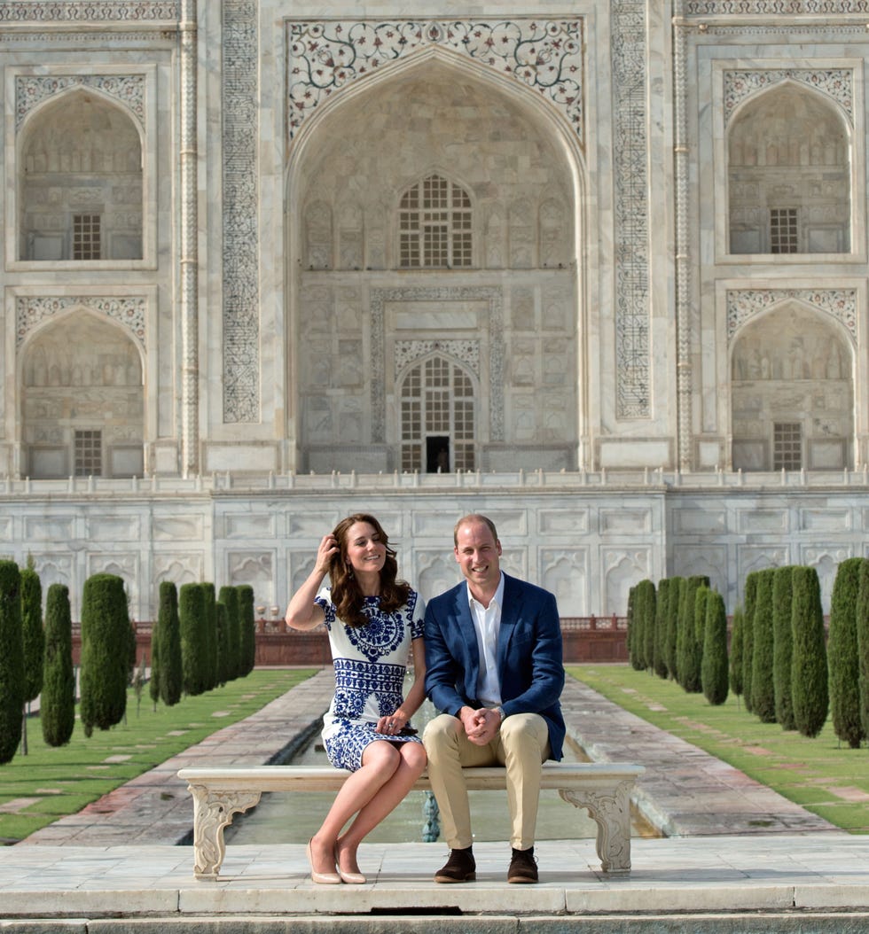 Kate Middleton Prince William Taj Mahal Bench