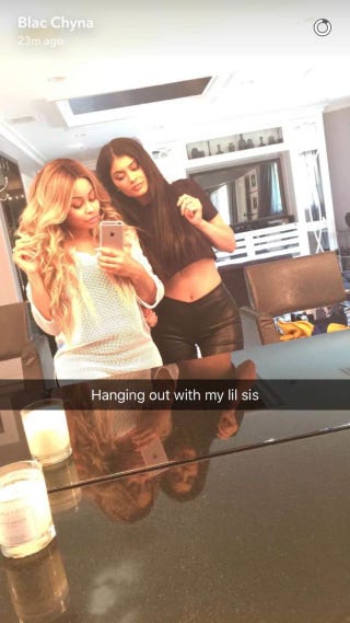 Kim Kardashian Reportedly Behind Kylie And Blac Chyna S Snapchat