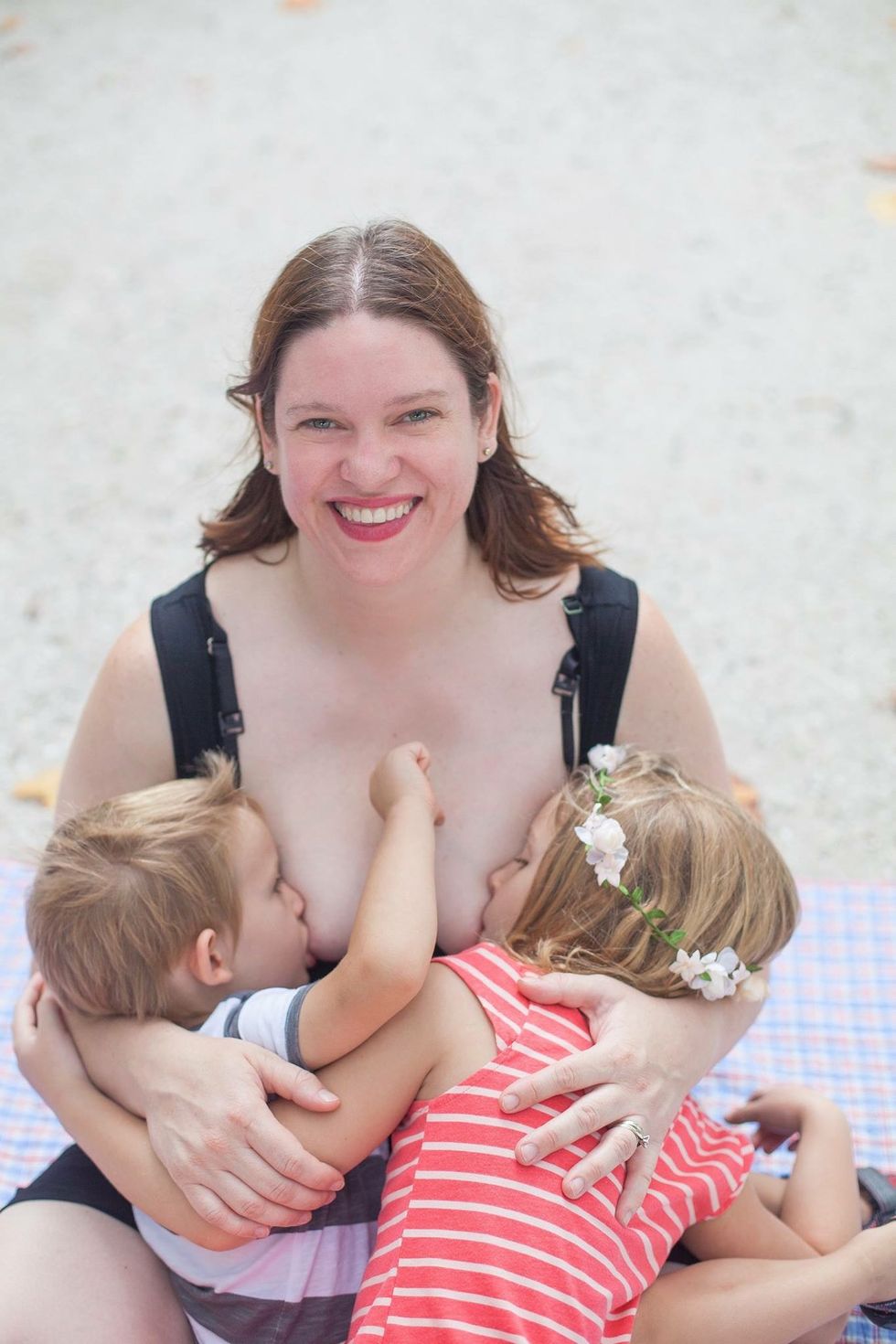 I'm a mom who breastfed two kids with real boobs - my $40 tank top