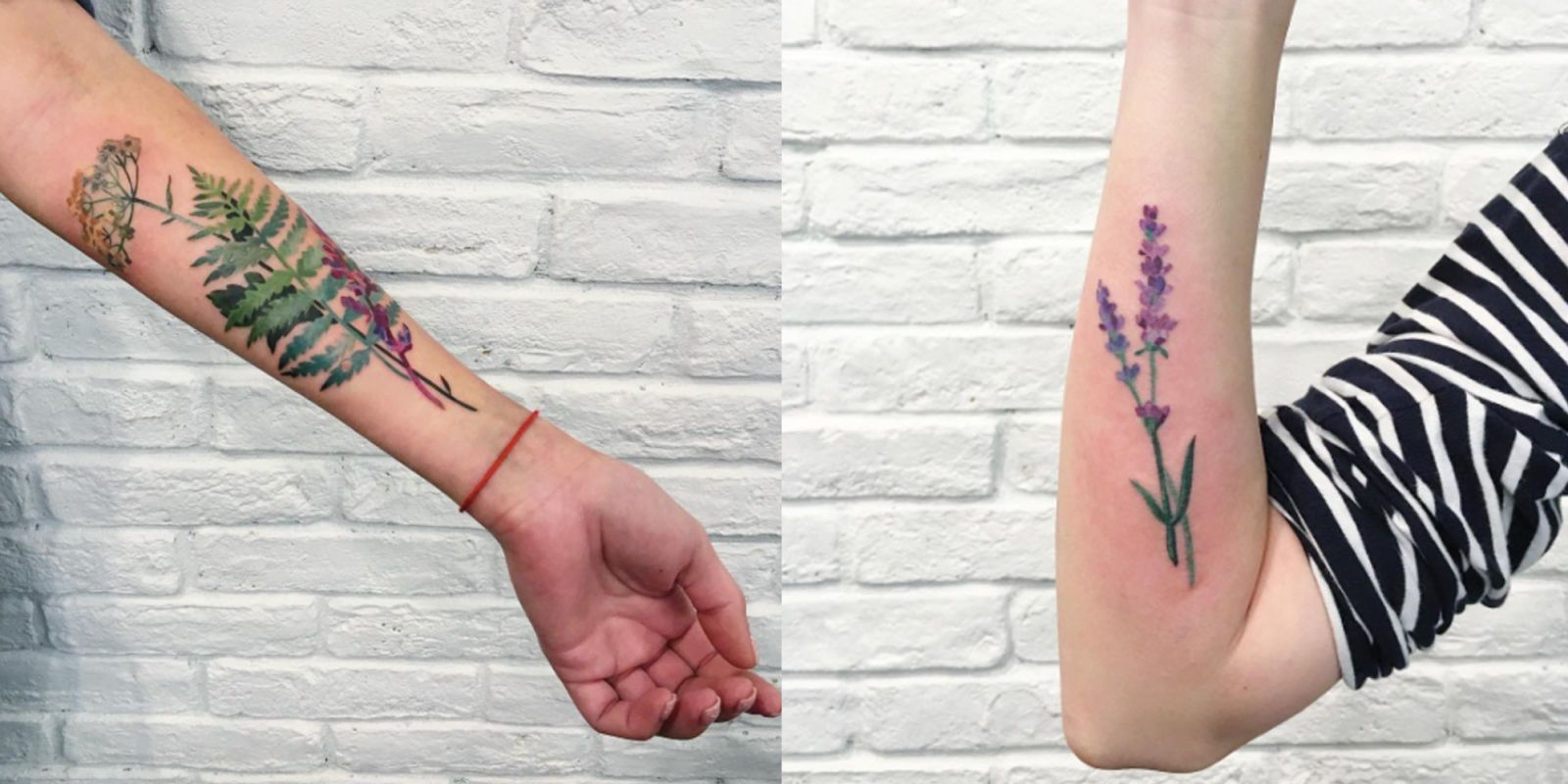 Small Plant Tattoo Sticker Waterproof Purple Lavender Leaf Flowers Lovely  Temporary Tattoos Hand Sleeve Finger Tatoo Fake Color   AliExpress Mobile