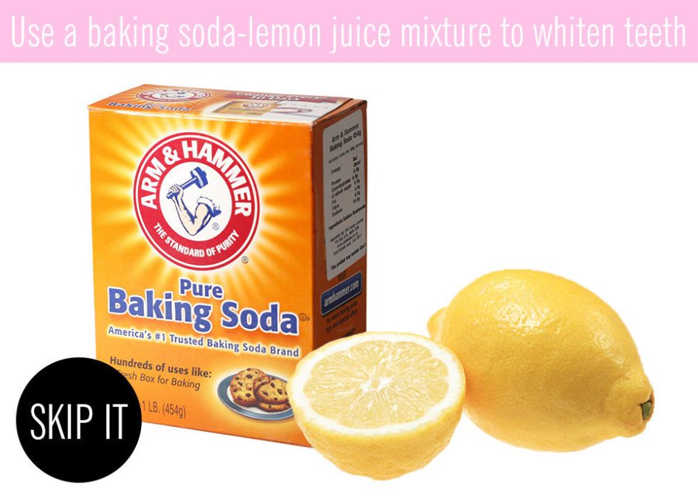 baking soda mix for teeth whitening