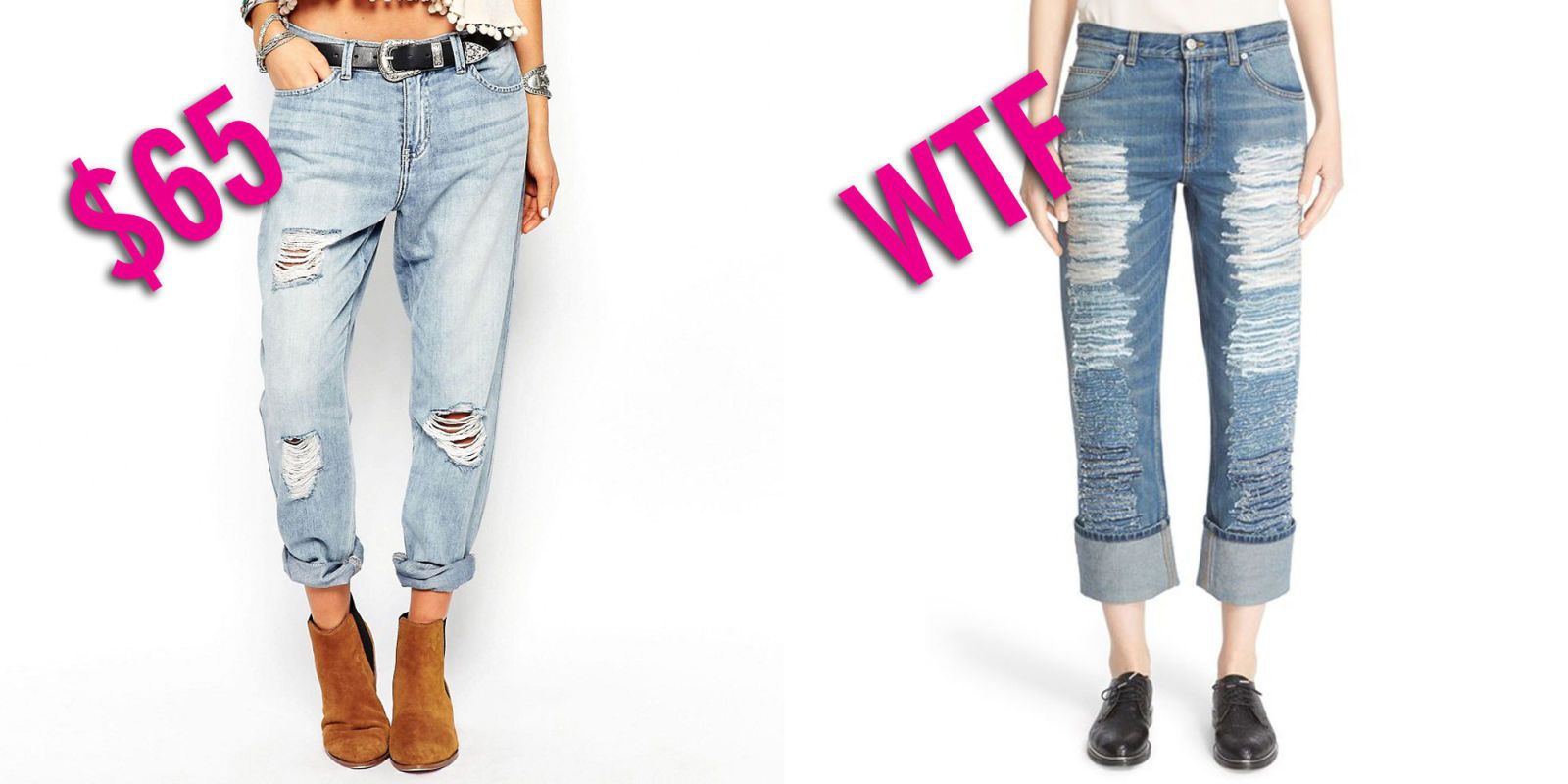 Quiz ripped hot sale jeans