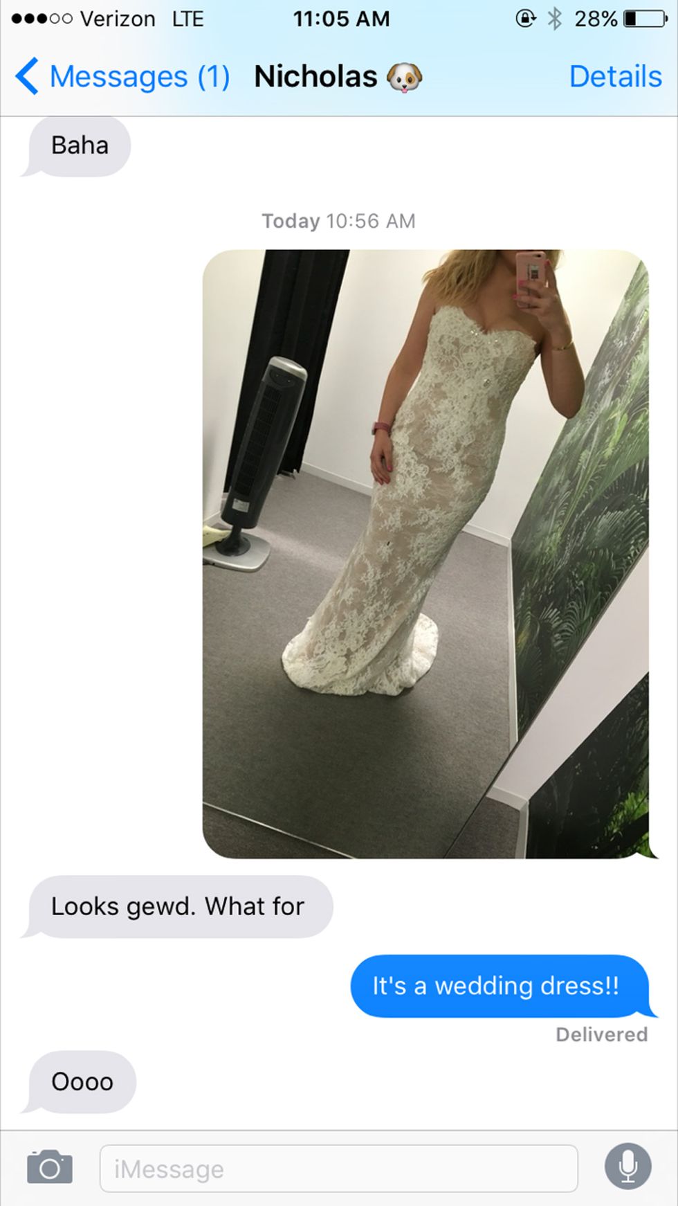 13 Women Texted Photos of Themselves in Wedding Dresses to Their Boyfriends