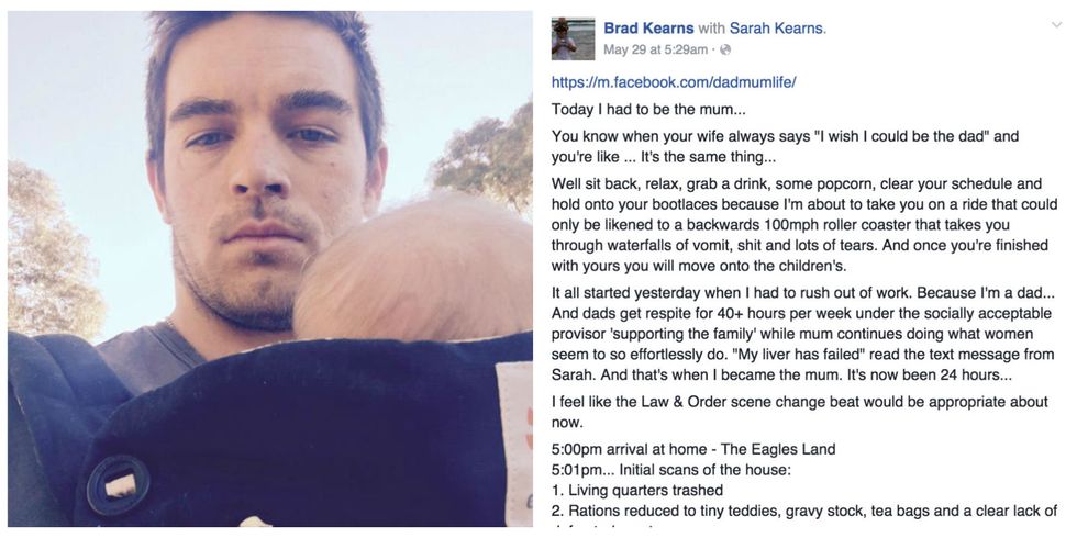 Dad Had To Be The Mum To His Sons While Wife Was In The Hospital — Brad Kearns Facebook Post 4439