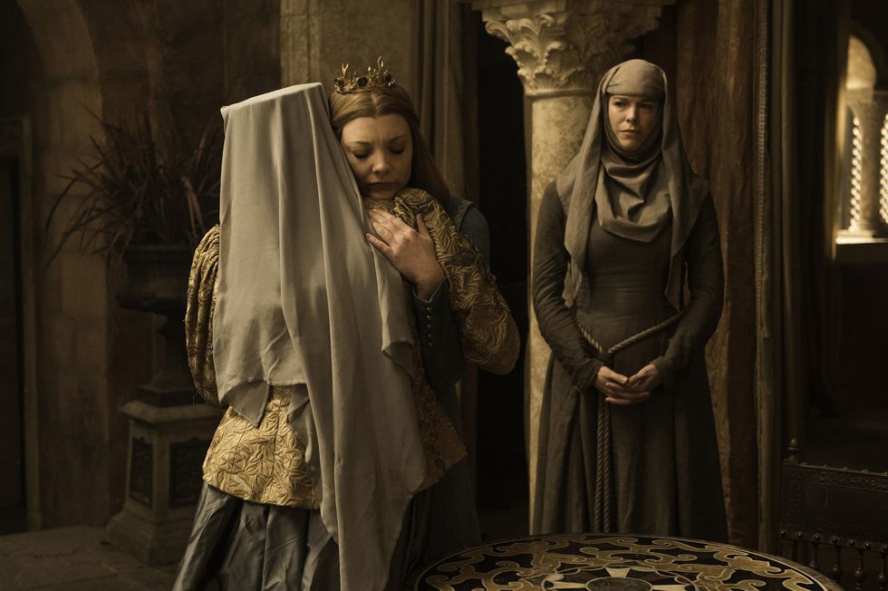 Margaery Tyrell and Septa Unella on Game of Thrones