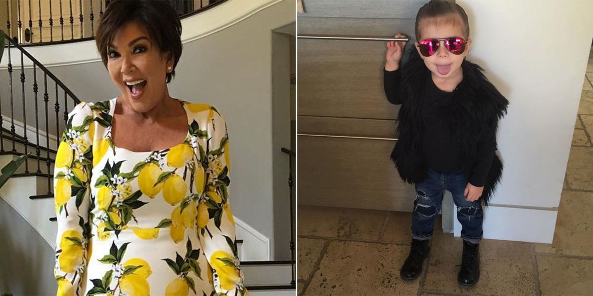 Kris Jenner And Penelope Disick Twinning In Lemon Print Dresses Is Everything