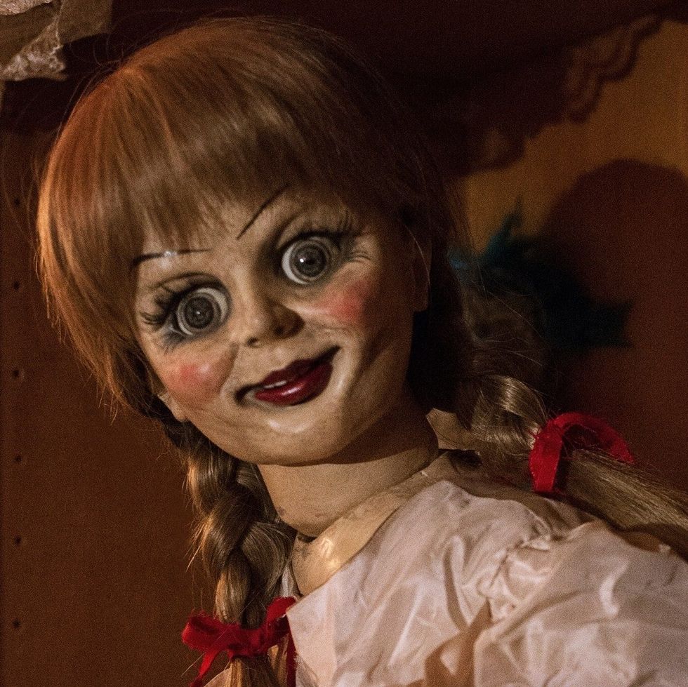 Face, Head, Eye, Lip, Mouth, Fiction, Smile, Fictional character, Costume, Doll, 