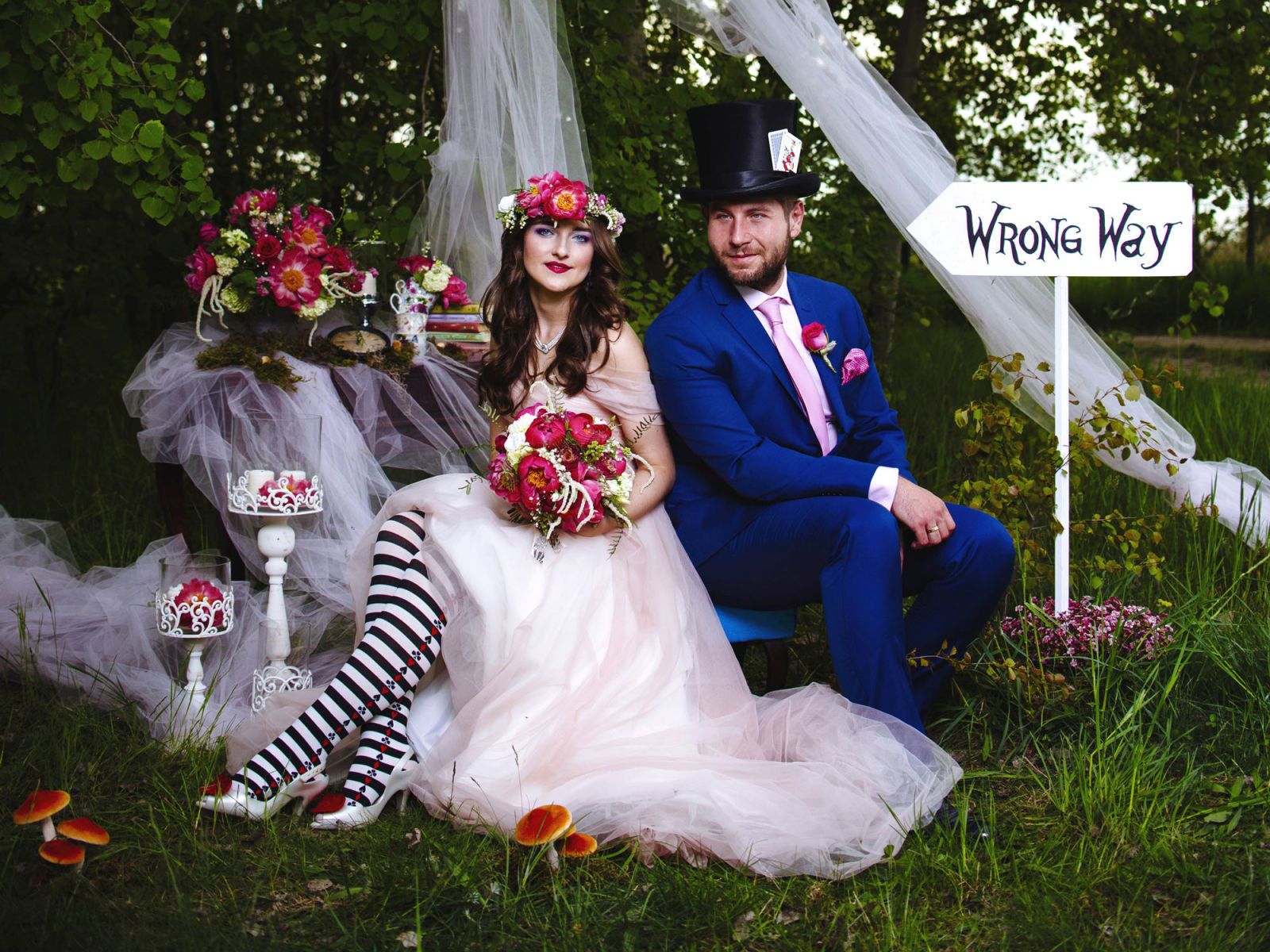 Alice in wonderland themed wedding dress best sale