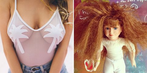 Hairstyle, Skin, Toy, Style, Doll, Liver, Wig, Brown hair, Long hair, Fawn, 