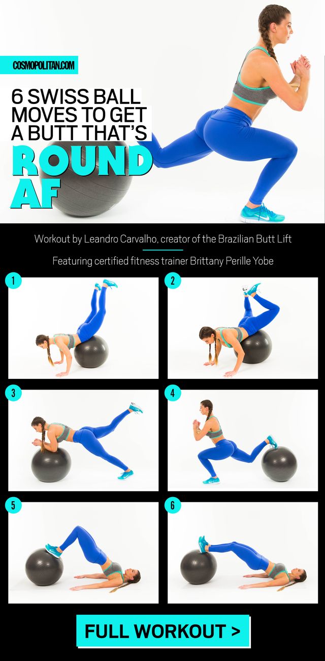 6 Ways to Get the Roundest Butt Ever With an Exercise Ball