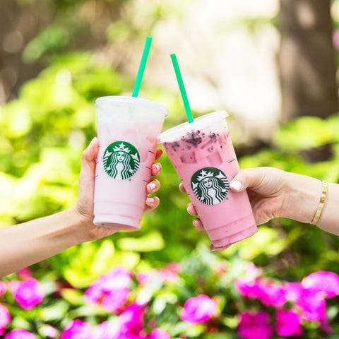 Pink Drink And Purple With Coconut Milk Pink Drink And Purple With Coconut Milk