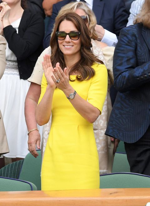 Kate Middleton Attends Wimbledon 2016 in Yellow Roksanda Dress