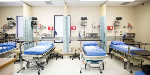 Room, Medical equipment, Hospital, Floor, Ceiling, Bed, Service, Medical, Health care, Hospital bed, 
