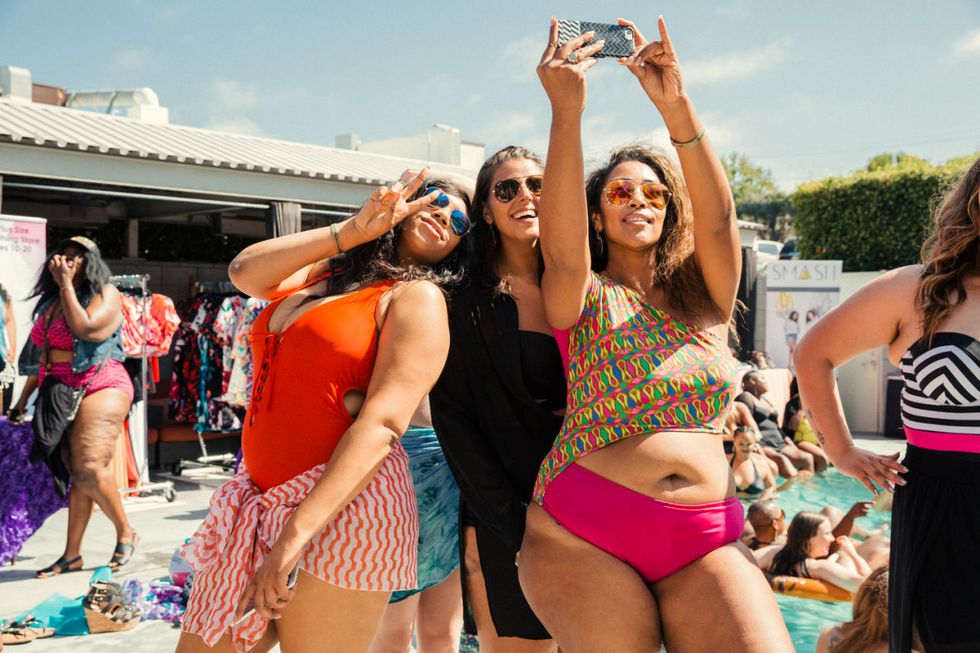 Plus Size Model Celebrates Curves and Inclusion with Body Confidence Pool  Party