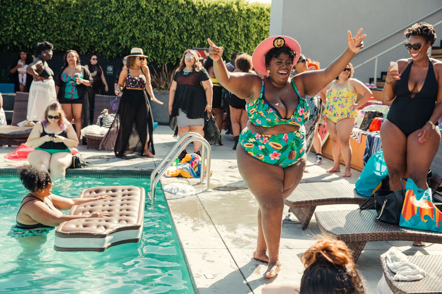 Plus Sized Pool Party Recap Golden Confidence Pool Party Recap