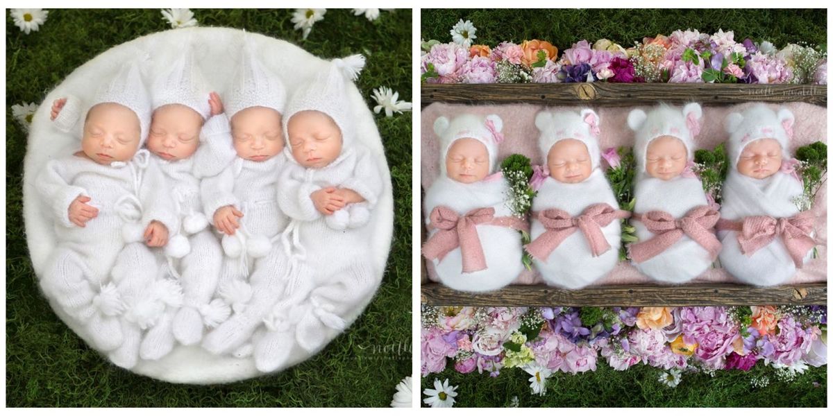 These Quadruplet Baby Photos Are Adorable - Photographer Did Newborn ...
