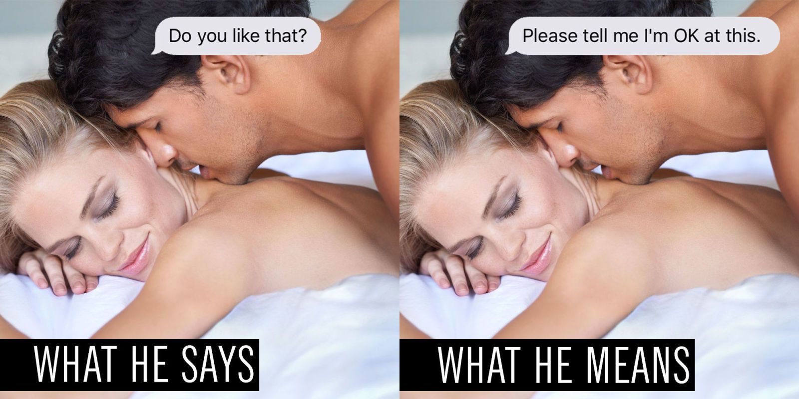 9 Things He Says During Sex vs. What He Actually Means Flipboard.