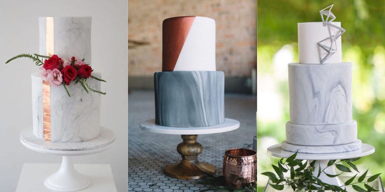 15 Marble Cake Ideas for the Minimalist Bride-to-Be