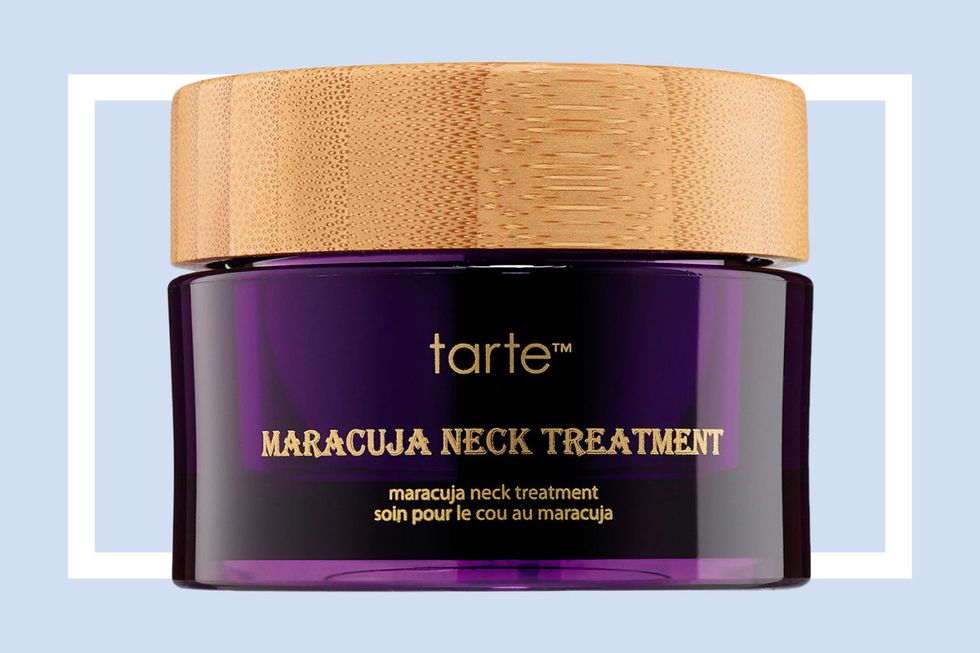 <p>If you're a sucker for anything that makes you feel like you're at a spa, this silky, soft-yet-sweet-smelling cream is the one for you. Formulated with Tarte's beloved maracuja  oil (packed with essential fatty acids and Vitamin C) for brightening, smoothing, and firming, as well as sodium hyaluronate and algae extract for deep hydration, it's a truly luxe multitasker for the neck and décolleté.</p><p>Tarte Maracuja Neck Treatment, $44; <a href="http://bit.ly/29Ju0Oe" target="_blank">sephora.com</a>.</p>