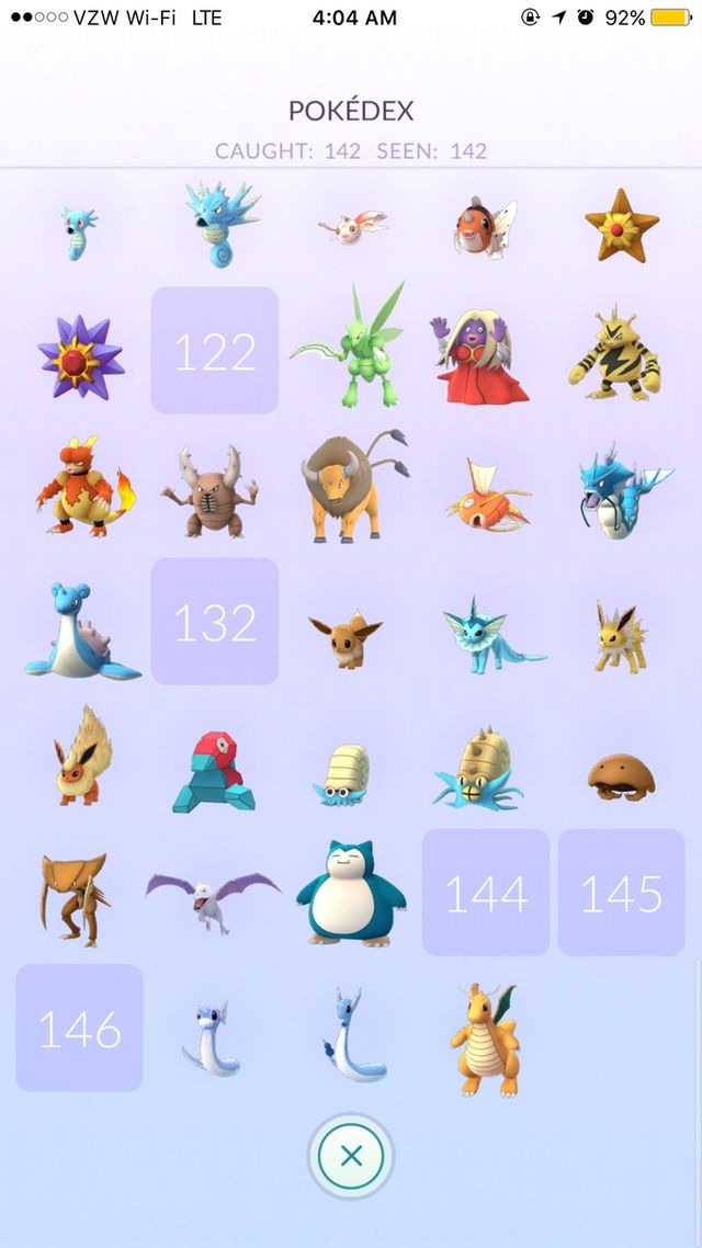 Completed Pokemon Go Pokédex! 777/777 