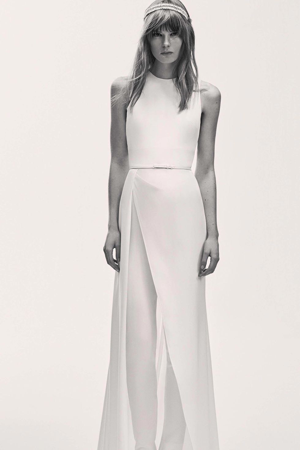 Clothing, Sleeve, Shoulder, Photograph, Standing, Joint, White, Dress, Style, Formal wear, 