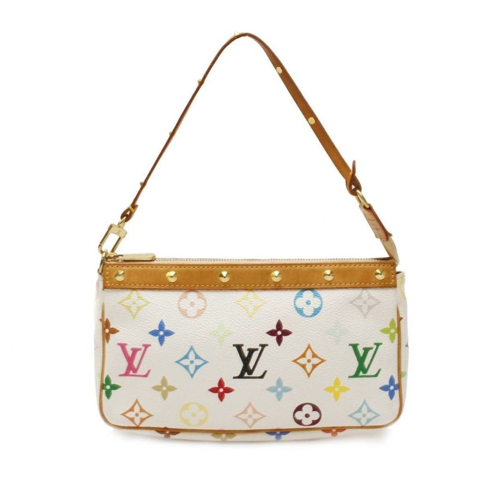 Louis Vuitton, Bags, Vtg Y2k Louis Vuitton Murakami Multicolor Monogram  Pouchette Small Makeup Bag