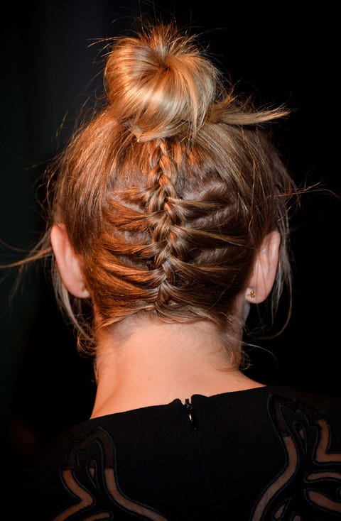 7 Celebs Wearing Really Fresh Braided Topknots Julianne Hough