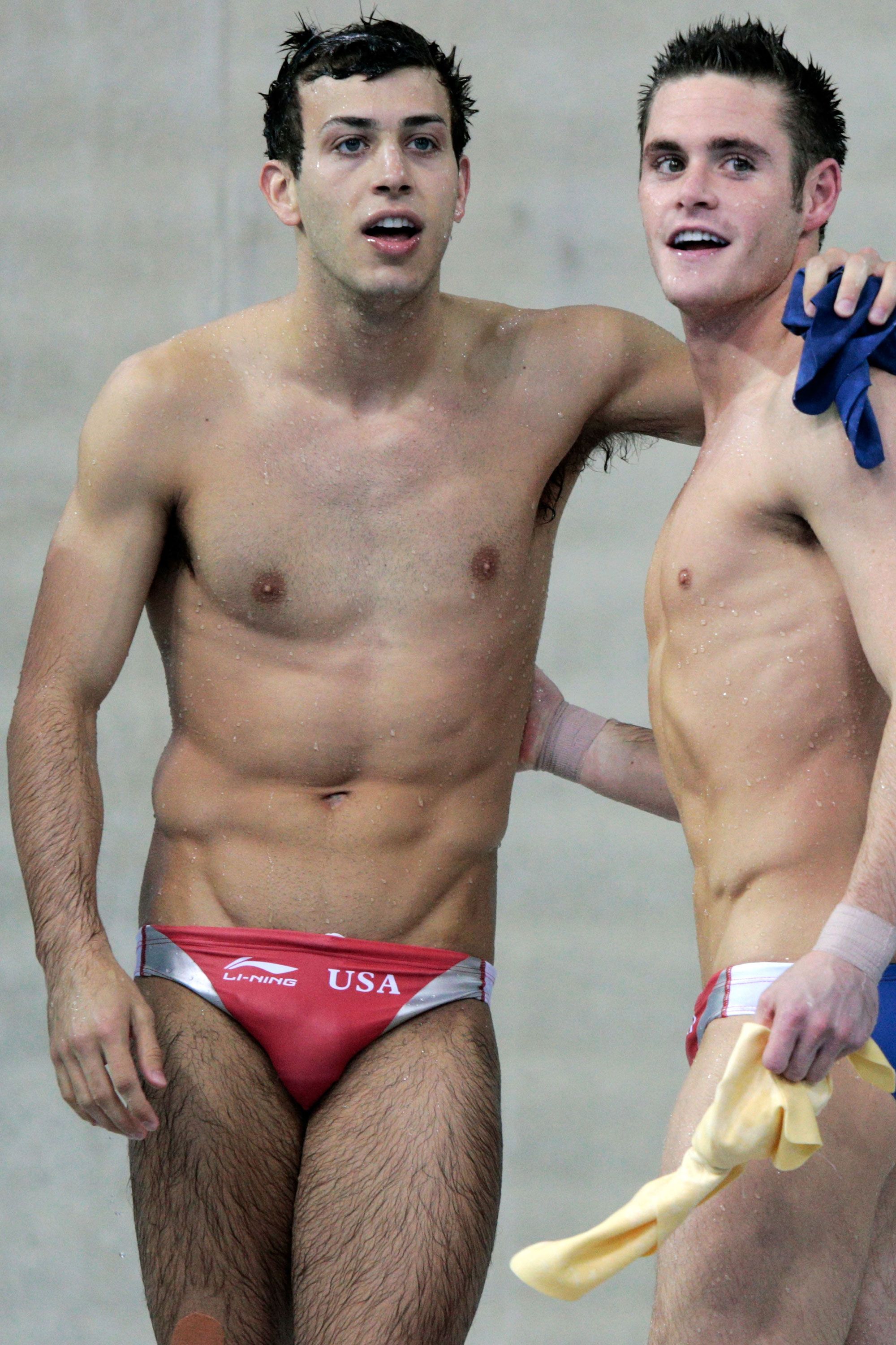 male swimmers in speedos