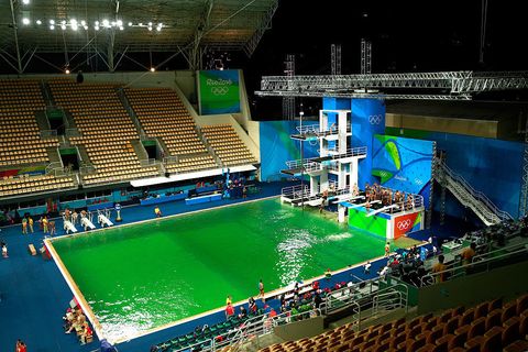green pool diving olympics