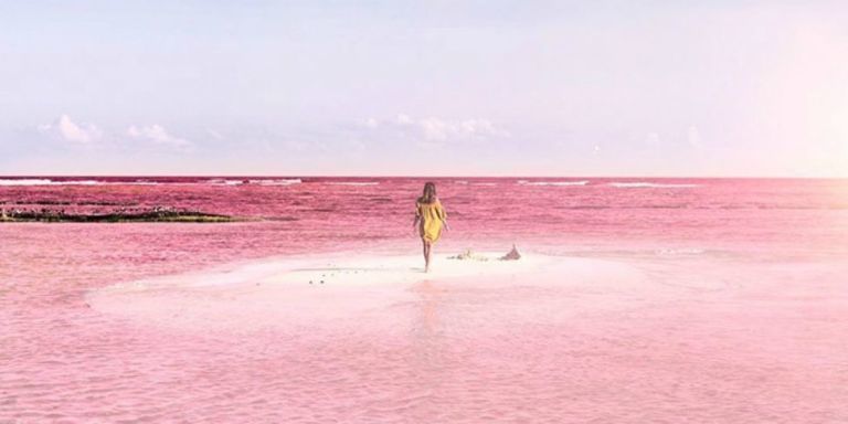 The Photos of This Naturally Pink Lagoon in Mexico Are Out of This World