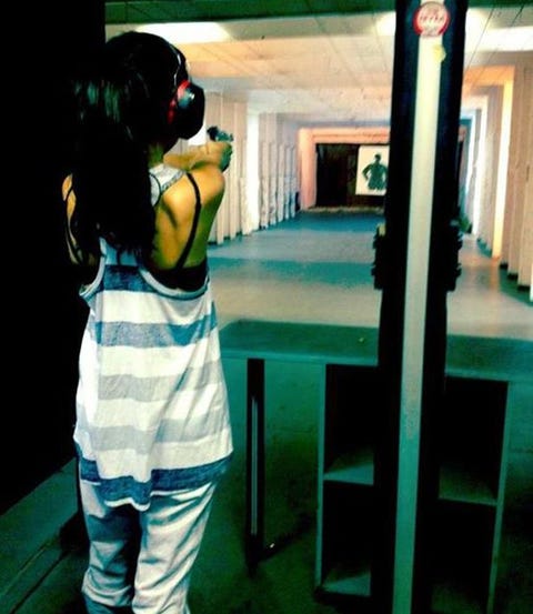 Selena Gomez gun range selena gomez gun shooting range