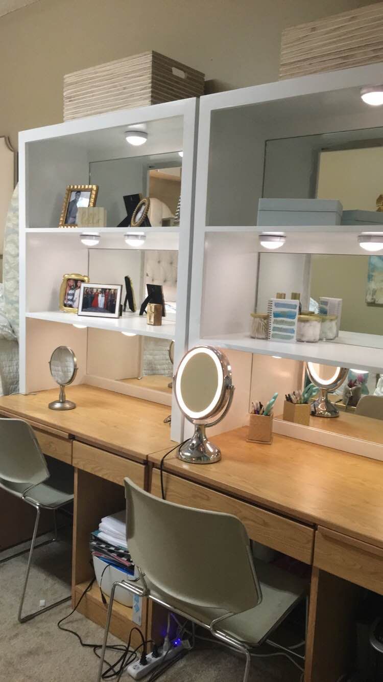 dorm desk hutch with mirror