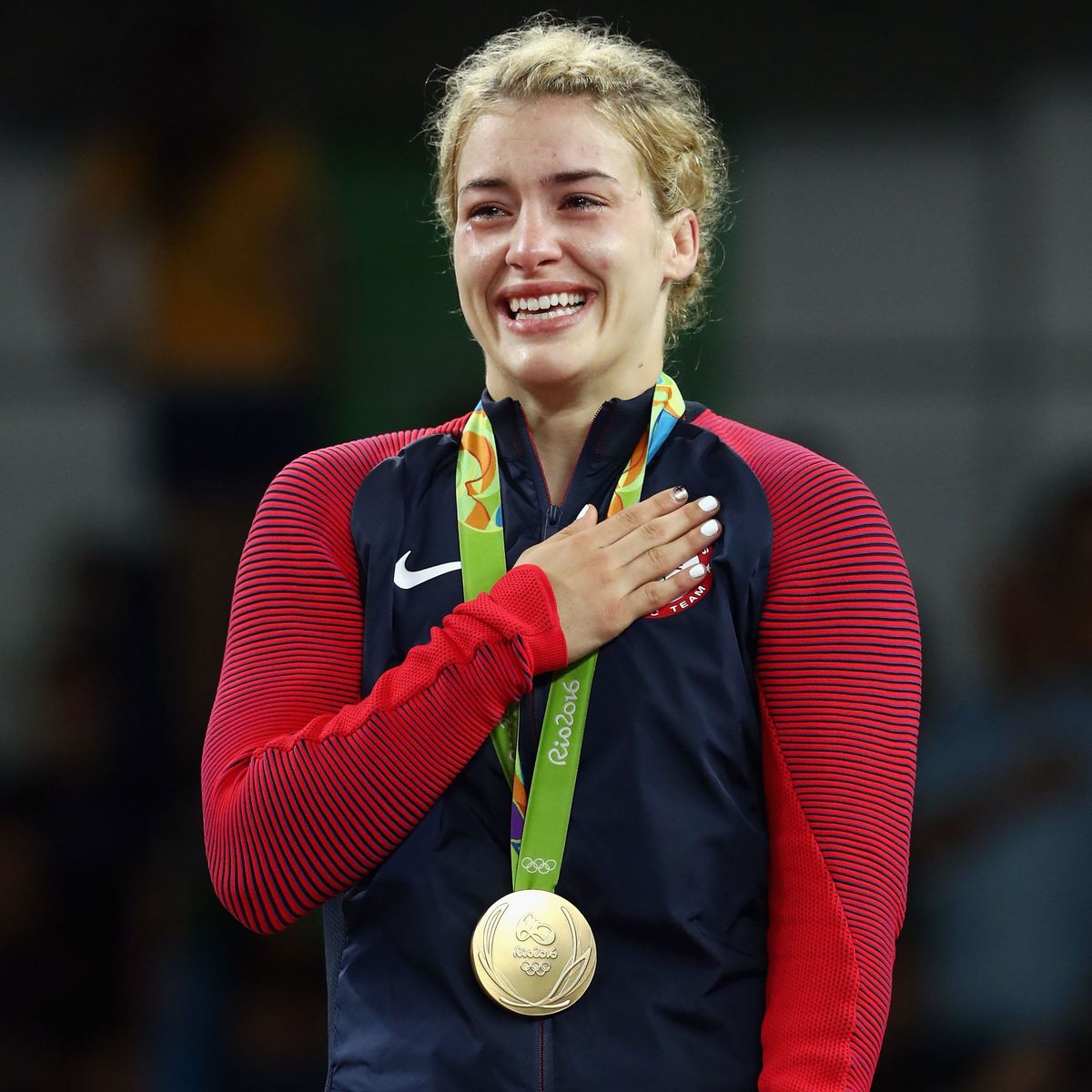 Gold Medal Wrestler Helen Maroulis Gives Ravens Pregame Locker Room Speech