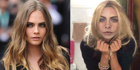 beauty blogger makeup transformation into cara delevingne cara