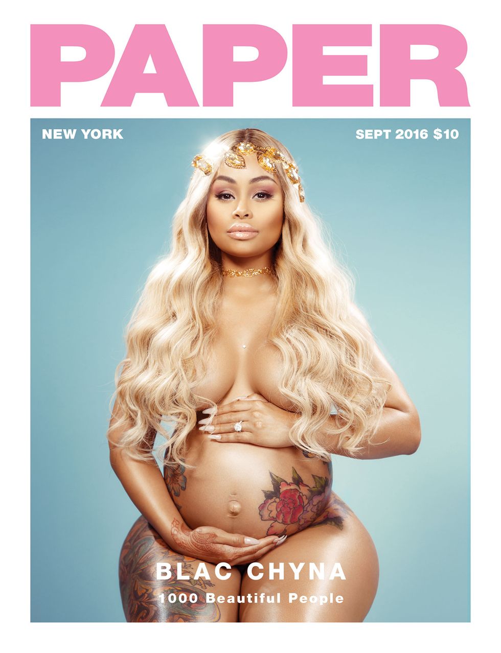 Blac Chyna Naked Paper Magazine Photos - Blac Chyna Poses Nude and Pregnant  for Paper