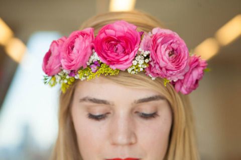 Headpiece, Hair, Pink, Hair accessory, Head, Fashion accessory, Crown, Flower, Headgear, Petal, 