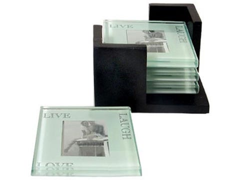 image Personalize a set of glass coasters for with photos of friends and loved ones. Holds a 2" x 2" photo. at <a href="http://www.patinastores.com/Products/Picture_Coaster_Set_069466.cfm"target="_blank">patinastores.com</a>