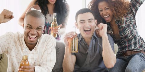 <b>Do This: Watch the game with his friends.</b><br />
Spending an afternoon on the
couch with his pals says you're easygoing and cool...and he'll
appreciate your making an
effort to get to know his boys.