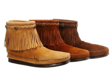 Rock these kicks with bare legs while it's warm. Switch to skinny jeans once the temp drops. <br /><br />Bootees, Minnetonka, $44.95 per pair, <b><a href="http://www.moccasinhouse.com/" target="_blank">moccasinhouse.com</a></b>