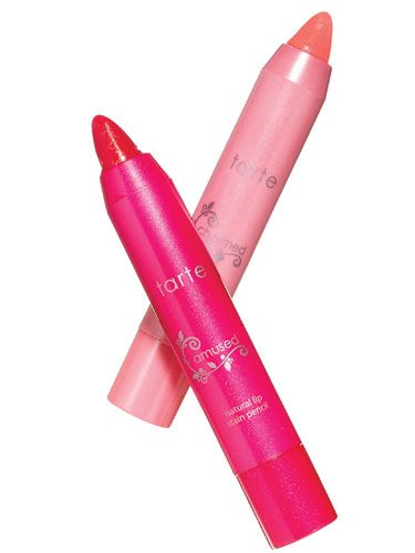<p>These won't-kiss-off pout plumpers soften lips with jojoba oil.</p>
<p><a href="http://www.sephora.com/browse/product.jhtml?id=P146817" target="_blank">Tarte Natural Gel Lip Stain, </a>$21 each</p>