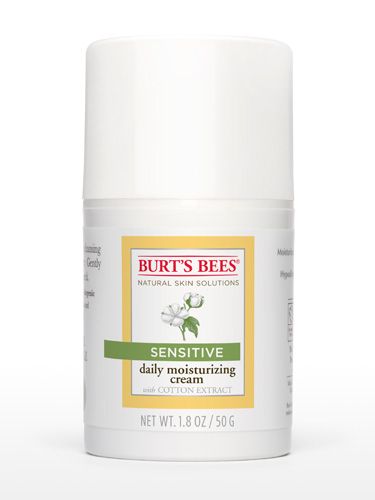 Even if your skin is pretty tough most of the time, it can get sensitive in winter. If you've noticed it getting red and irritated easily, switch to a special moisturizer like this one, which contains softening cotton extract.
<br /><br />
Sensitive Daily Moisturizing Cream, $15, <a href="http://www.burtsbees.com/natural-products/face-care-sensitive-skin/sensitive-daily-moisturizing-cream.html"target="_blank">burtsbees.com</a>
