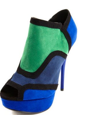 color block booties