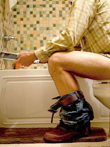 Guys do keels to strengthen their PC muscles—and the best way for them to locate their PC is when they're, um, peeing. Next time your guy goes to the bathroom, have him place two fingers behind his testicles and stop midstream. Once he starts again, he should feel his PC muscle contract. Now he's ready to work…
