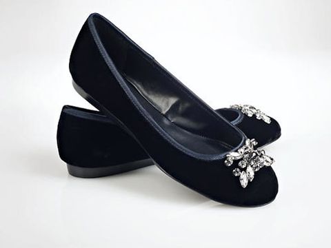Velvet shoes are adorable for winter, so slip these bejeweled ones on over some tights and you're good to go!
<br /><br />
Ralph Lauren Adelisa jeweled velvet flat, $52.49, <a href="http://www.ralphlauren.com/product/index.jsp?productId=15587116&SiteId=Hy3bqNL2jtQ-HYLbbiaFUB3r6F5BILiX7w&utm_source=Affiliate&utm_medium=Hy3bqNL2jtQ" target="_blank">ralphlauren.com</a> 